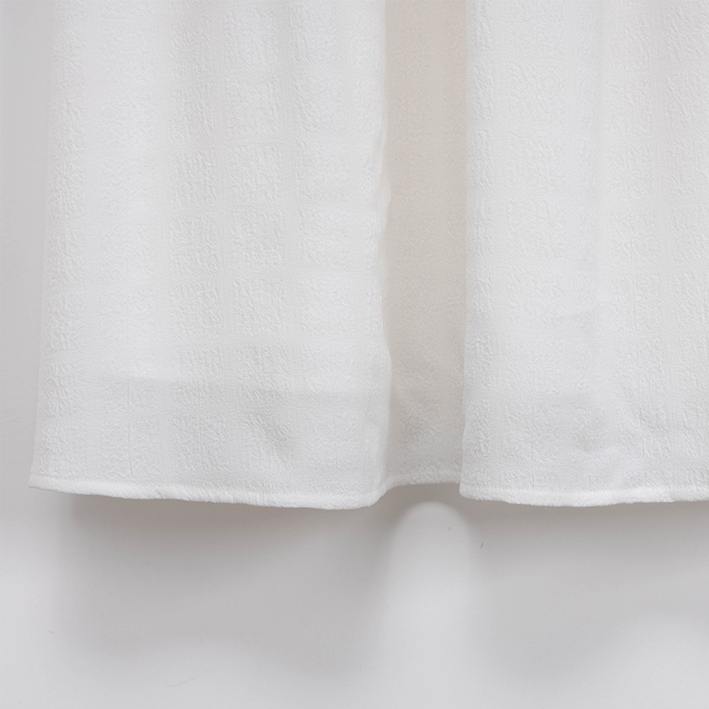 New Joys V Neck White Maxi Dress with Smocked Details