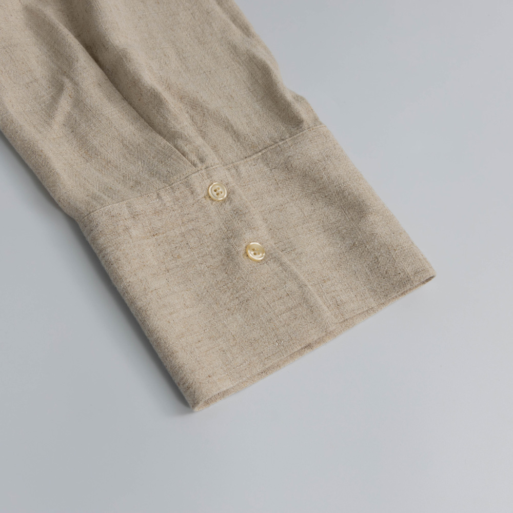 Custom Women Casual Linen Button Up Shirt Coat 4Y4A9431