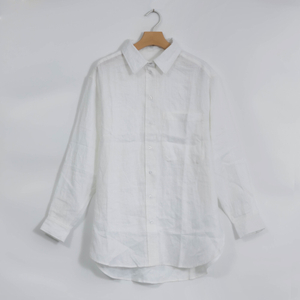 Custom Women Linen Button Up Shirt 4Y4A9708