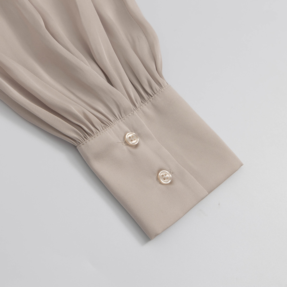Custom Women Recycle Polyester Button Up Shirt 4Y4A0416