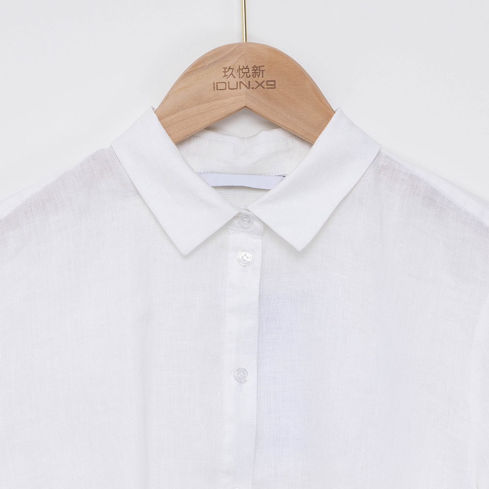 New Joys White Linen Shirt OEM Wholesale 