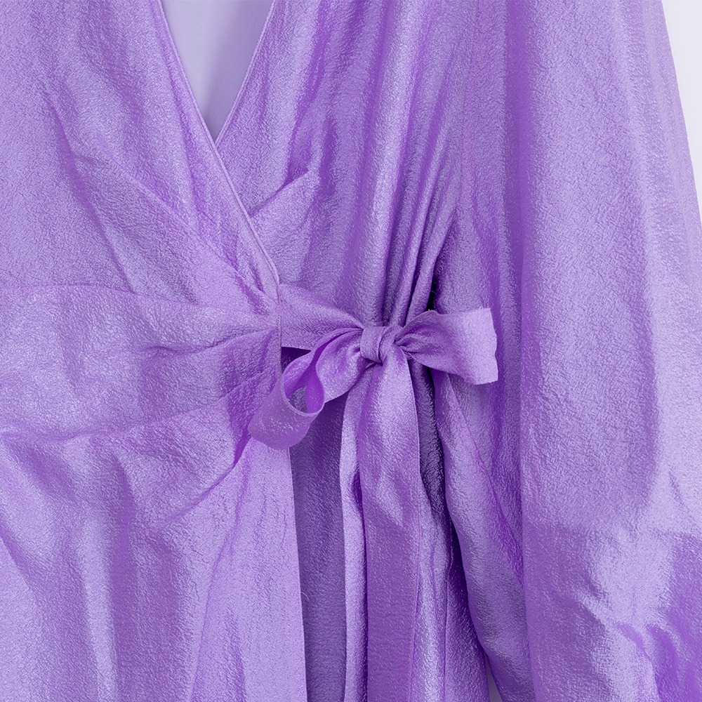 New Joys Purple Wrap Maxi Dress OEM 