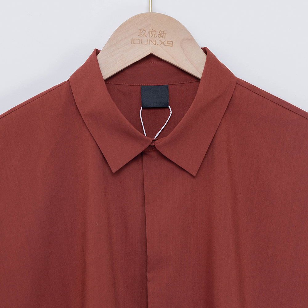 Brick Red Cotton Shirt OEM Wholesale 